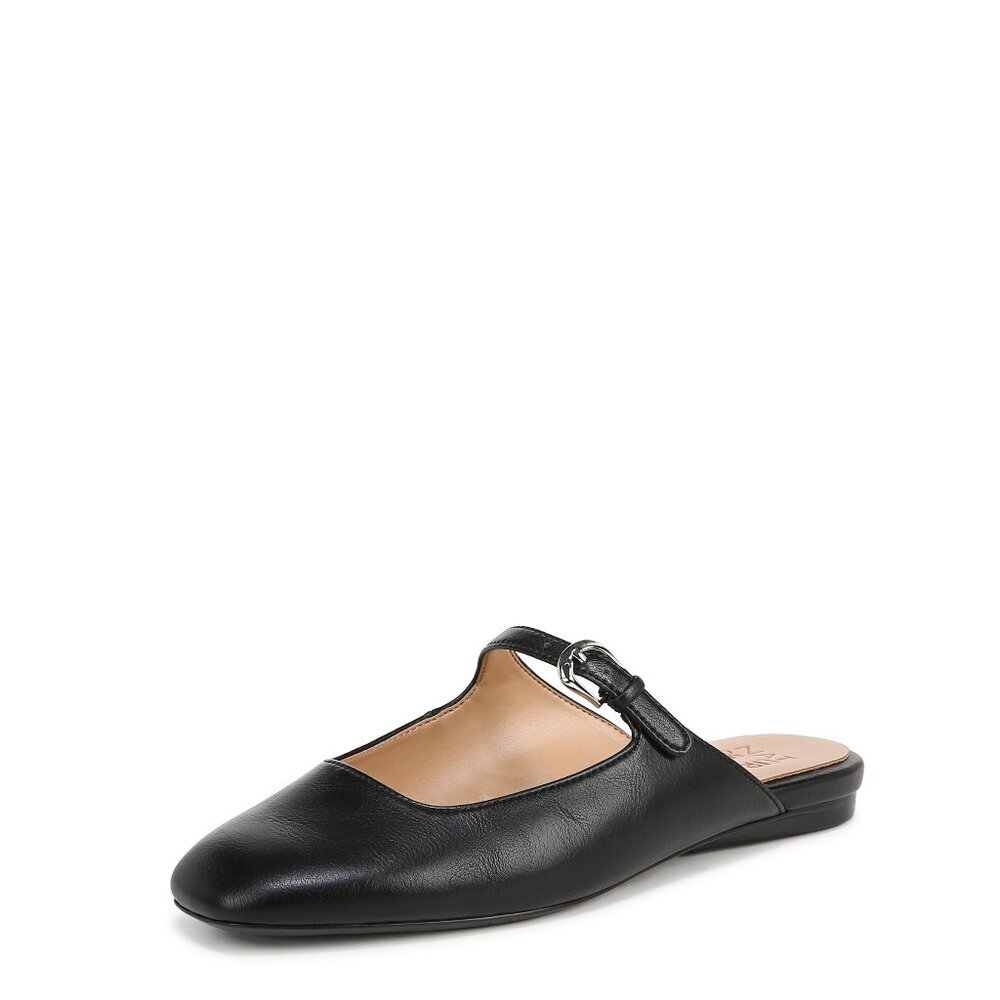 Women's Synthetic Flats with Cutout Strap, 1/2 Inch Heel, Comfort Technology